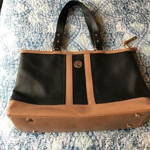 Spartina all leather two-tone shoulder bag